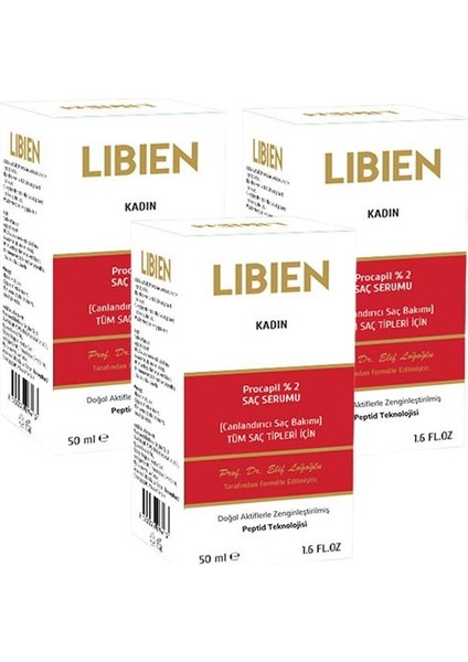 Lıbıen Saç Serumu Kadınlar Için 50 ml x 3 Kutu