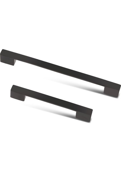 Trsi Mobaks Nergis Köprü 160 mm Mat Siyah Çekmece Dolap Vestiyer Mutfak Kulpları