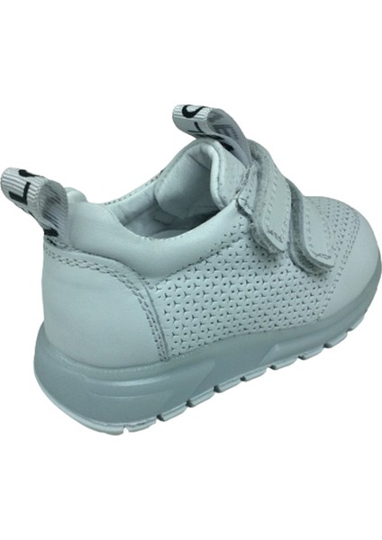 Bebe Kız Erkek Unisex Çocuk Spor Ayakkabı Beyaz Lazer Cırt % 100 Deri Anatomik fırsatları