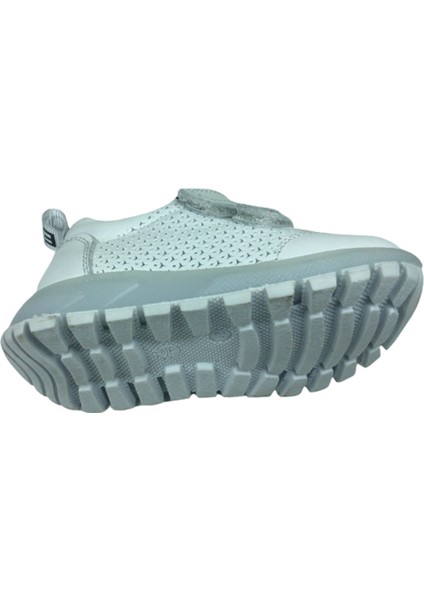 Bebe Kız Erkek Unisex Çocuk Spor Ayakkabı Beyaz Lazer Cırt % 100 Deri Anatomik indirimleri
