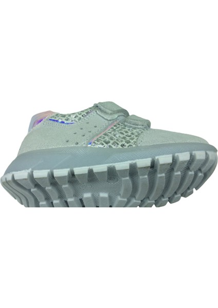 Bebe Kız Çocuk Spor Ayakkabı Gümüş Baskılı CIRTLI%100DERI Anatomik indirimleri