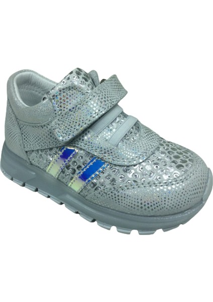 Bebe Kız Çocuk Spor Ayakkabı Gümüş Cırtlı Lastik %100DERI Anatomik fiyatları