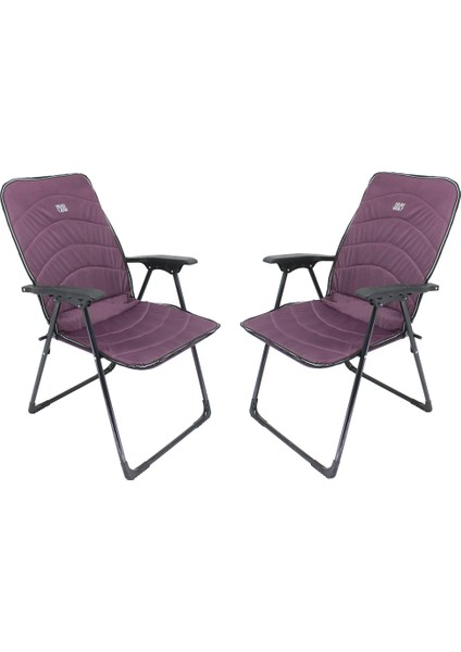 Quatro Katlanır Kamp Sandalyesi - Vişne (2 Adet)