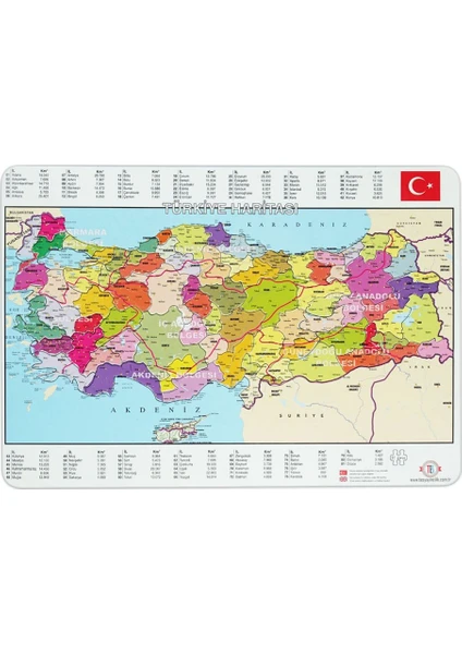 Türkiye Haritası Puzzle , 81 Il Ayrı Parça