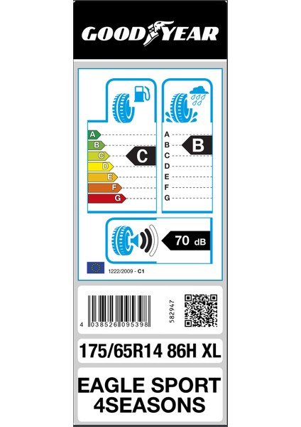 175/65 R14 86H XL Eagle Sport Oto 4 Mevsim Lastiği ( Üretim Yılı: 2023 ) fiyatları