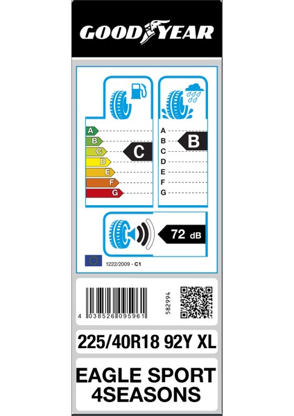 225/40 R18 92Y XL Eagle Sport Oto 4 Mevsim Lastiği ( Üretim Yılı: 2023 ) fiyatları