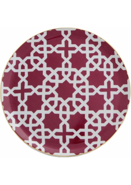 162925 Morocco 24 cm Düz Tabak Fuşya D5
