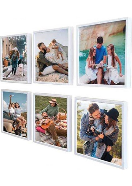 Yapışan Sök Tak Kare Çerçeve 3'lü Paket