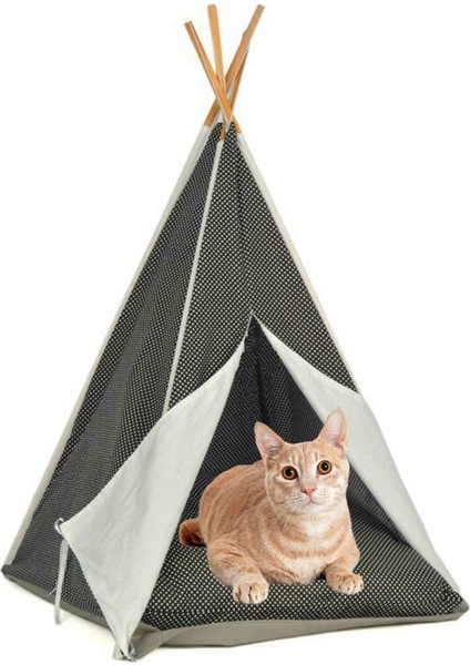 Kedi ve Köpek Için Kızılderili Çadırı 40X40X75 cm