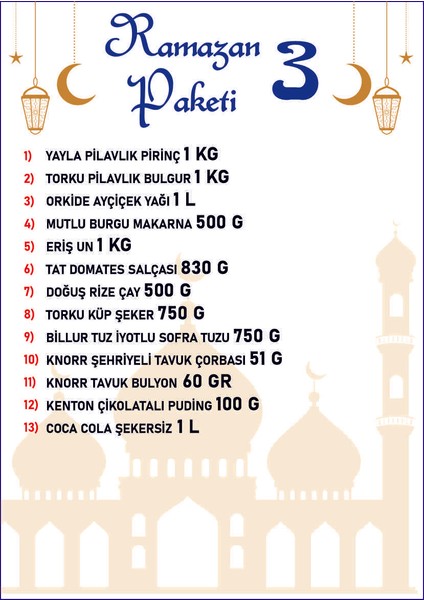 Kumanya Paketi 33 fiyatları