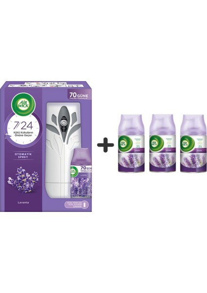 Oda Kokusu Freshmatic Lavanta Kit + Yedek 250 ml +Lavanta 3 × 250ML fiyatları