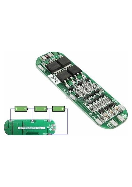 3s Bms 20A Li-Ion Lityum Pil 18650 Batarya Şarj Kontrol Devresi Modülü