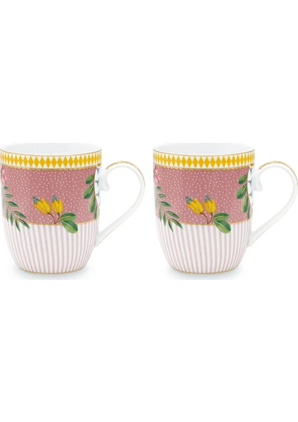 Pip Studio La Majorelle Ikili Küçük Mug Seti 145 Ml., Pembe