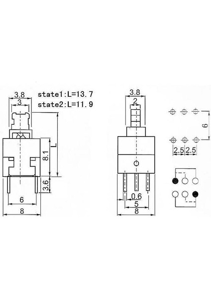 6 Pin On/off Kilitli Buton fiyatları