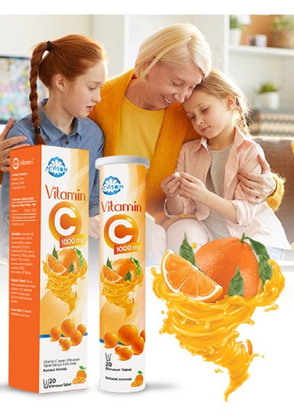 Vitamin C 1000 Mg C Vitamini 20 Tablet