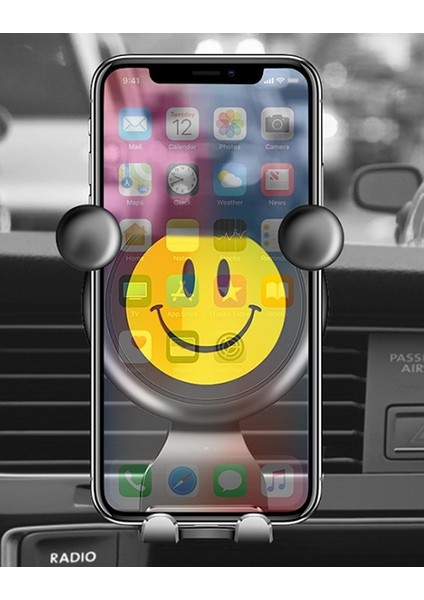 Gravity Smile Universal Araç Içi Telefon Tutucu Sarı