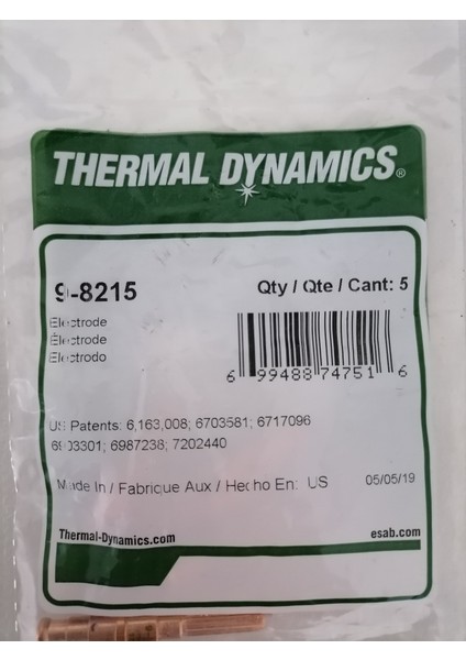 Thermal Dynamıcs 9-8215 Elektode (30-120 Amper)