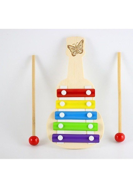 Wooden Toys Ahşap Zeka Eğitici Tangram+Geometrik Şekiller+Bultak+Tırtıl+Kule 6'lı Set