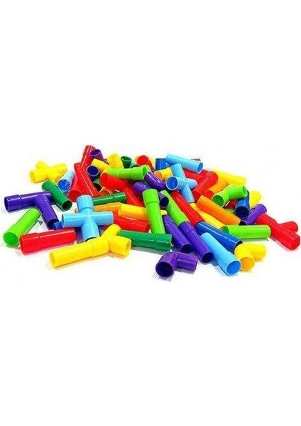 Eğitici Öğretici Boru Şeklinde 56 Parça Yapı Inşa Oyun Çocuk LEGO Seti Oyunu Eğitsel