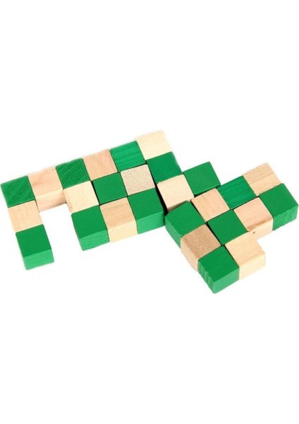 Wooden Toys Ahşap Eğitici Geliştirici Yılan Küp Puzzle