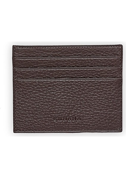 Naturel Deri Kartlık - Kahverengi