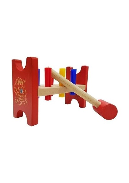 Wooden Toys Ahşap Eğitici Geliştirici Çekiçli Çak Çak Tak Oyunu