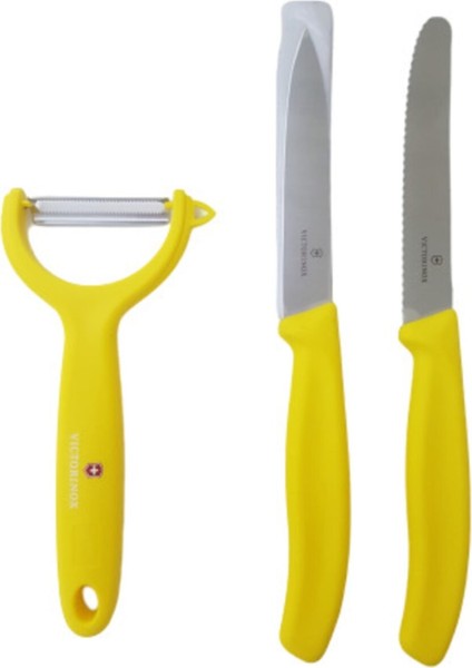 Sarı Soyacak ve Bıçak Seti 3 Parça