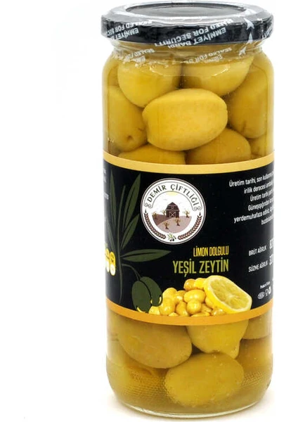 Demir Çiftliği Limon Dolgulu Yeşil Zeytin - Limonlu Zeytin - 320 gr.