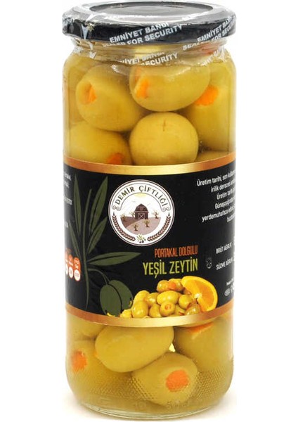 Portakal Dolgulu Yeşil Zeytin - Portakallı Zeytin - 320 gr.