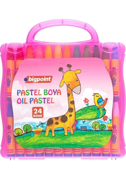 Pastel Boya 24'lü Çantalı Pembe