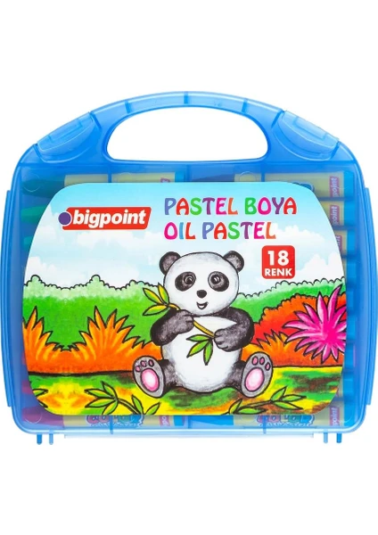 Pastel Boya 18'li Çantalı Mavi