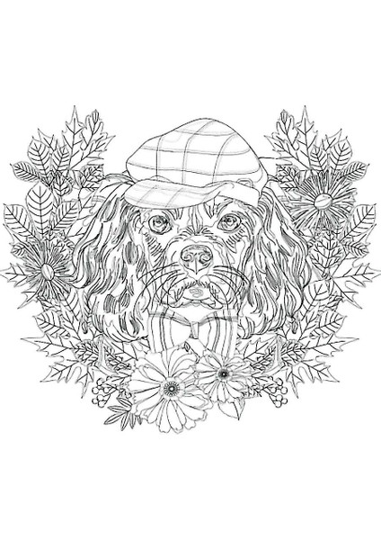 Baskılı Press Tuval 30 x 30 cm Köpek