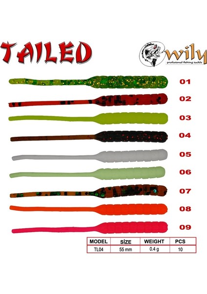 Tailed Lrf Silikon Yem 5.5 cm 0.4 gr fiyatları