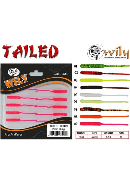 Tailed Lrf Silikon Yem 5.5 cm 0.4 gr modelleri