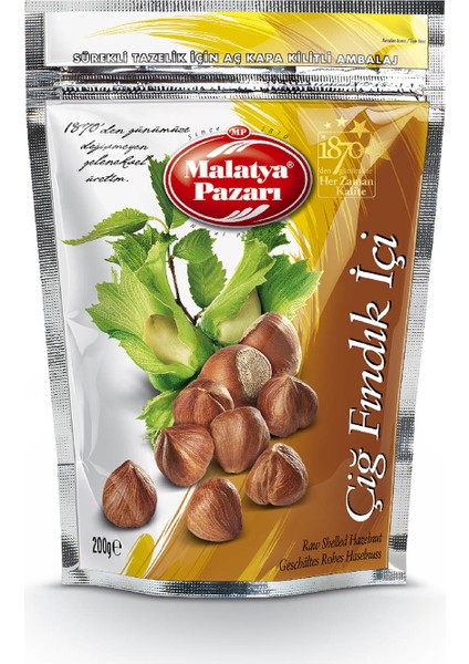 Çiğ Fındık İçi Kilitli Paket 200 gr