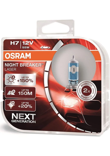 Night Breaker Laser H7 Ampul 64210NL - %150 Daha Fazla Işık