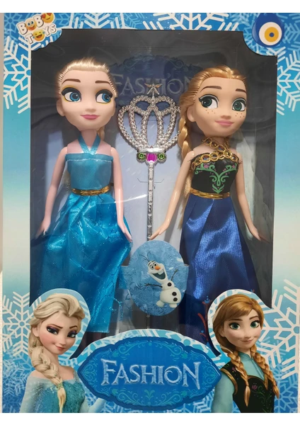 Bobo Toys Karlar Ülkesi Frozen Elsa ve Anna 2'li Bebek Seti