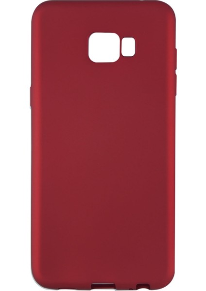 Samsung Galaxy C5010 C5 Pro Uyumlu Arka Koruma Silikon Kılıf Bordo