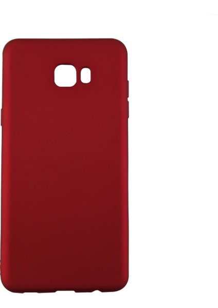 Samsung Galaxy C7010 C7 Pro Uyumlu Suide Silikon Kılıf Bordo