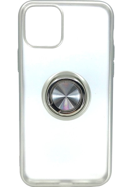 Apple iPhone 11 Pro Max Uyumlu Buzlu Yüzüklü Silikon Kılıf