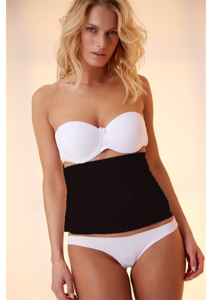 Kadın 885 Bir Beden Küçülten Bel Korse Siyah