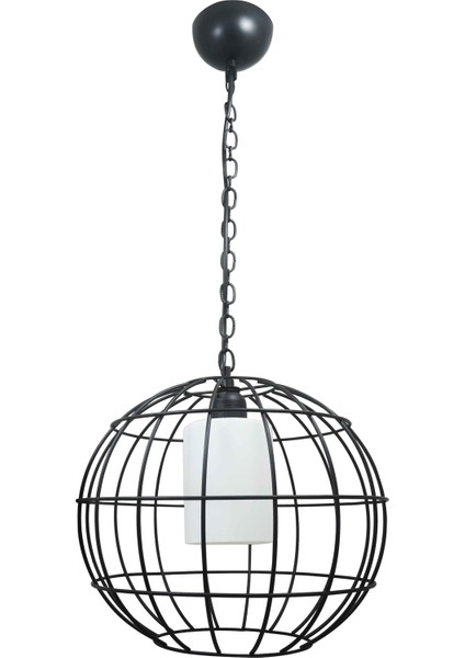 Beyaz Camlı Siyah Dünya Avize Mod AV-4429-BSY