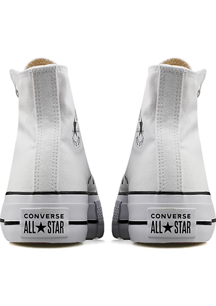 Chuck Taylor All Star Platform Canvas 560846C Unisex SİYAH/BEYAZ Günlük Sneaker Ayakkabı
