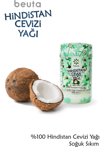 Hindistan Cevizi Yağı Soğuk Sıkım 300 ml