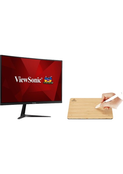 VX2718-PC-MHD 27" 165Hz 1ms (Hdmı+Display) LED Fhd Curved Monitör + Woodpad 7 Grafik Tablet