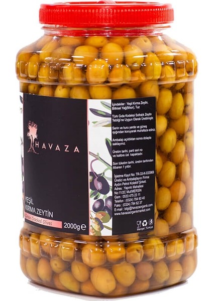 Yeşil Kırma Zeytin - 2000 Gr.