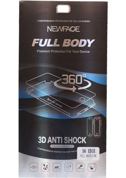 Samsung Galaxy G925 S6 Edge Uyumlu Ön Koruma 360 Full Kaplama