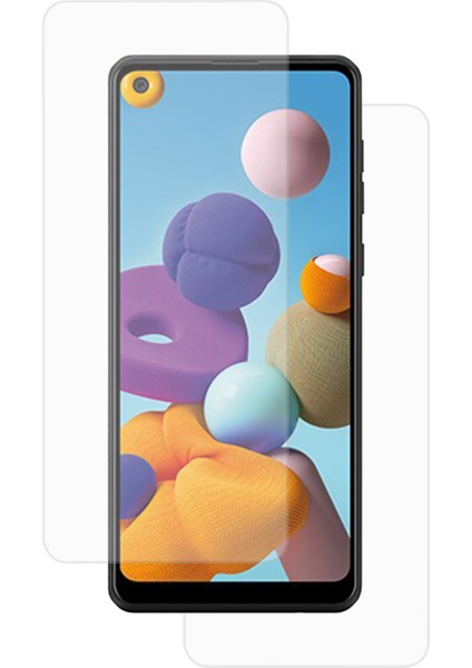 Samsung Galaxy A21 Uyumlu Ön ve Arka Koruma 360 Full Kaplama