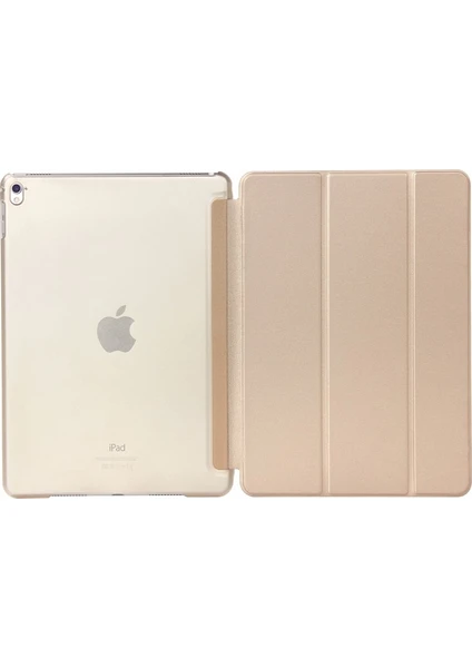 Apple iPad Pro 10.5 Kılıf PU Deri Smart Case A1701 A1709 A1852 Gold