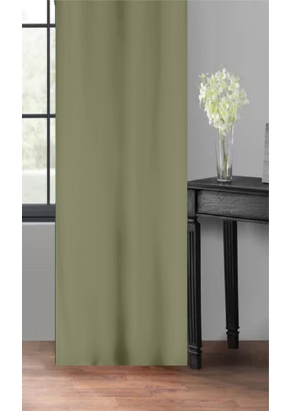 Su Yeşili Petek Kadife Dokulu Fon Perde Pilesiz Düz Dikişli Ekstrafor Büzgü 80 x 250 cm modelleri